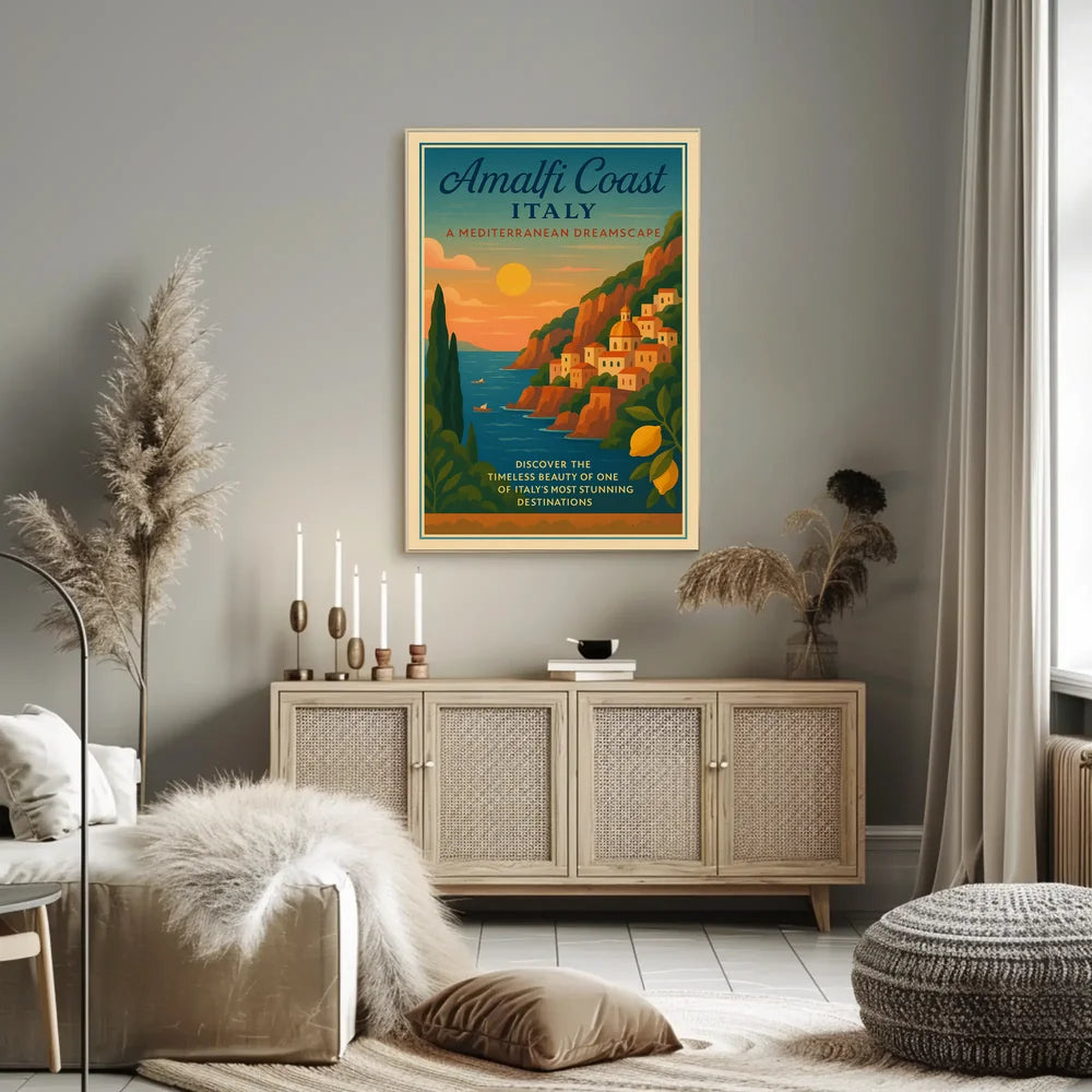 Timeless Mediterranean Dreamscape Italy Travel Poster