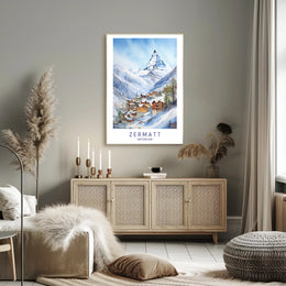 Serene Winter in Zermatt Poster PosterGoat