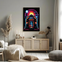 Retro Futuristic Jukebox Poster