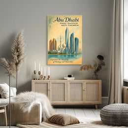 Abu Dhabi Tradition Meets Future Cityscape Poster