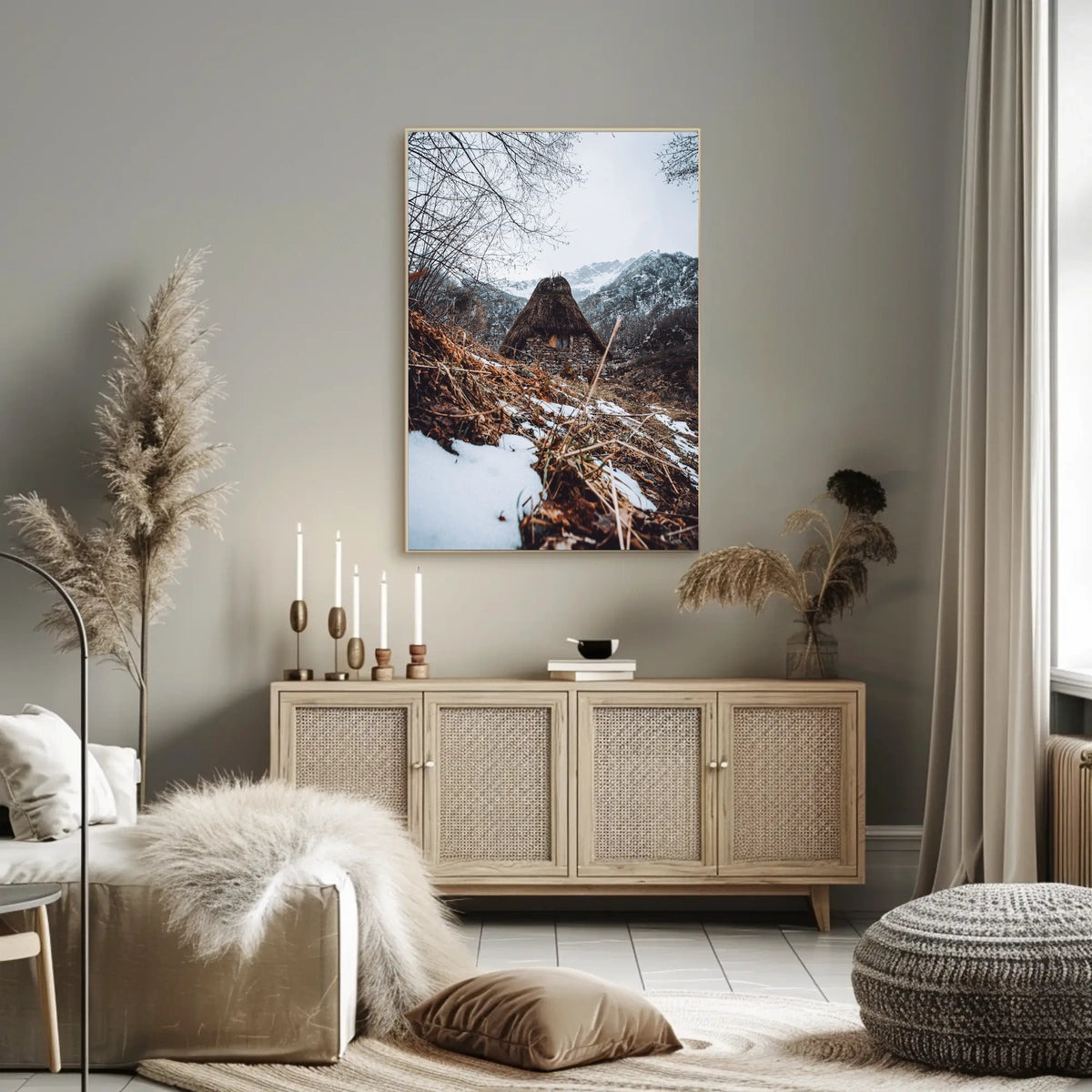 Winter Mountain Retreat Poster
