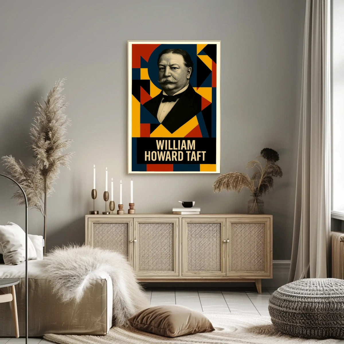 William Howard Taft 27th President of the United States Abstract Pop Poster