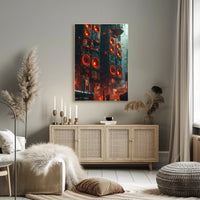 Futuristic Cyberpunk Cityscape Poster: Urban Energy Vibes PosterGoat