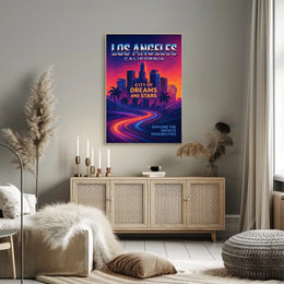 Los Angeles City Of Dreams And Stars Poster