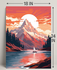 Serene Mountain Retreat Poster PosterGoat