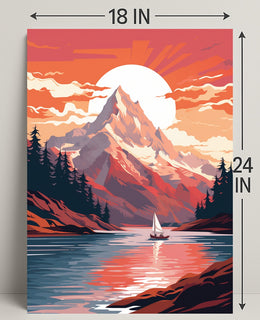Serene Mountain Retreat Poster PosterGoat