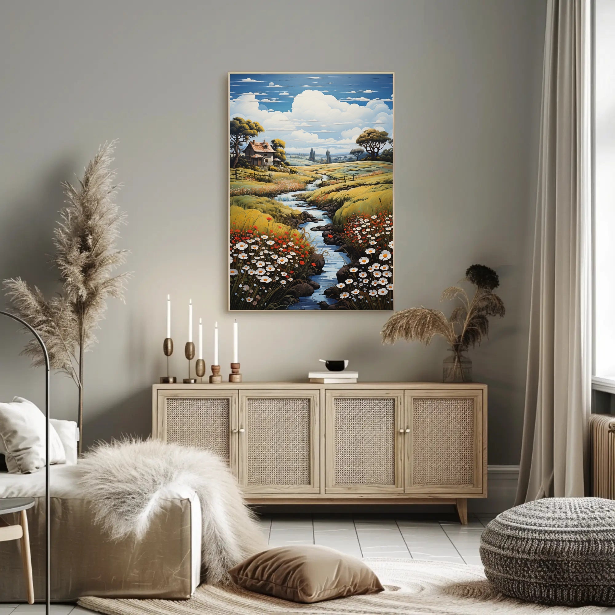 Timeless Pastoral Landscape Artwork for Home Decor Poster