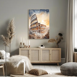 Colosseum Ancient Rome Travel Artwork Travel Poster