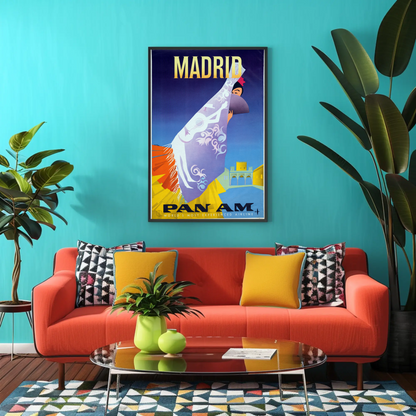 Madrid - Pan Am Travel Poster