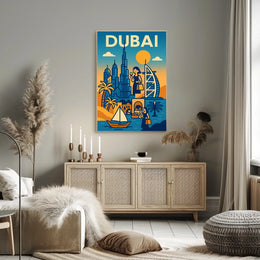 Discover Dubai Description Experience the vibrant blend of tradition Poster