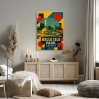 Belle Isle Park Detroit Scenic Art Poster