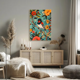 Vibrant Nature Wall Art Print with Flowers