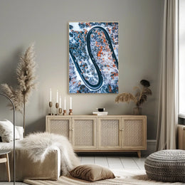 Serpentine Winter Road Poster