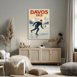 Davos 1913 Winter Sports Poster PosterGoat