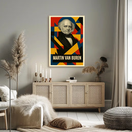 Martin Van Buren 8th President of the United States Abstract Pop Poster