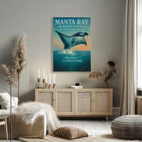 Manta Ray Majesty Animal Poster