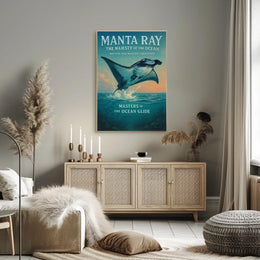 Manta Ray Majesty Animal Poster