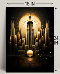 Golden Cityscape Poster
