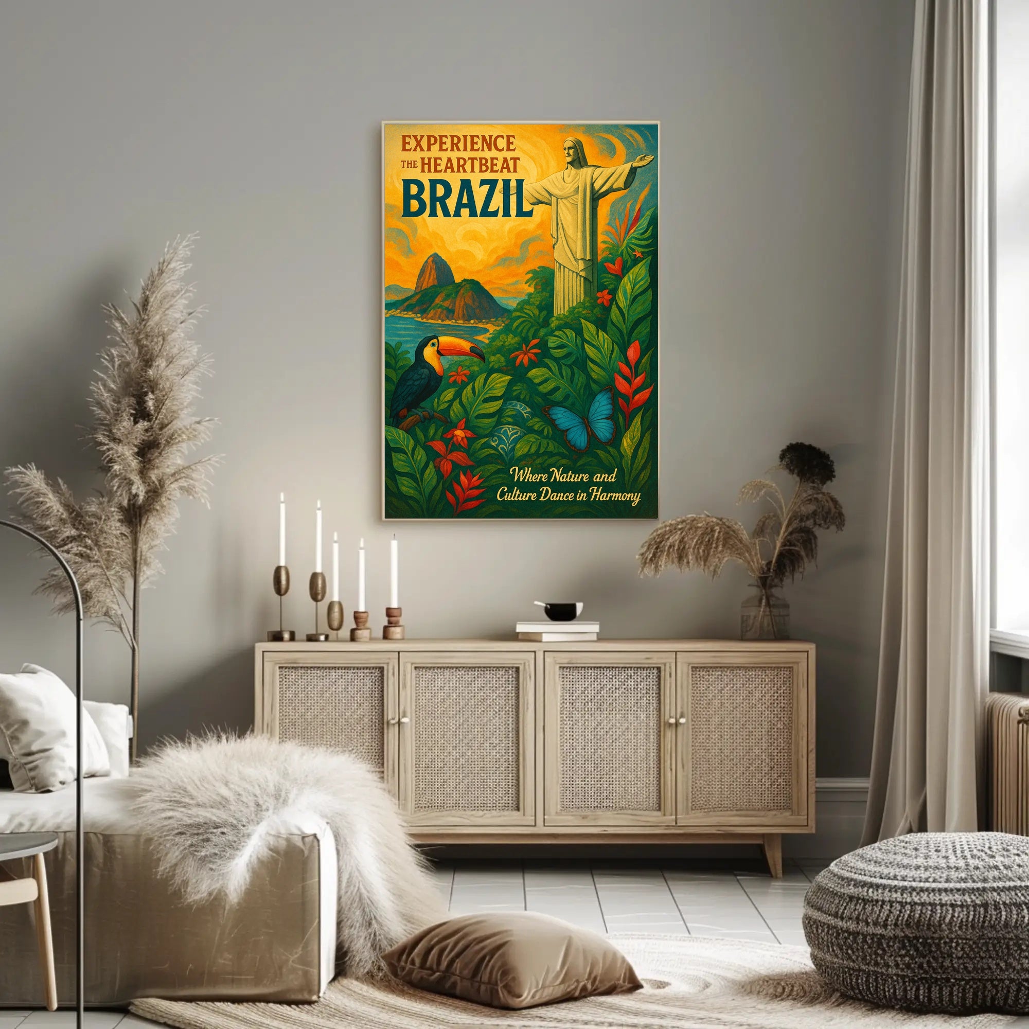 Experience The Heartbeat Of Brazil Poster