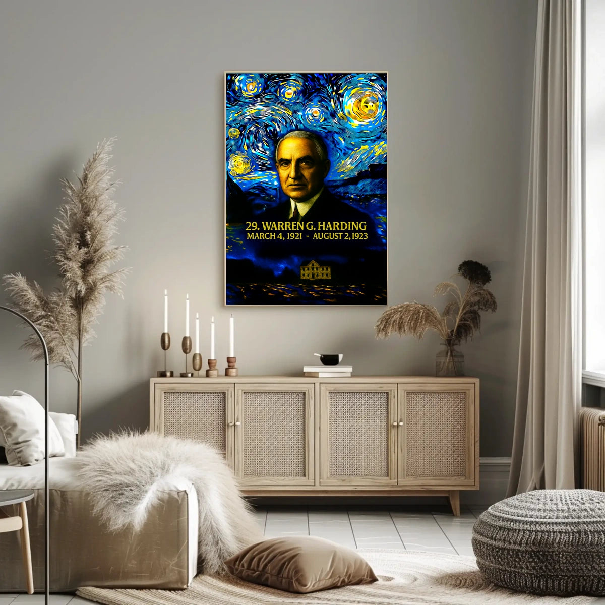 Warren G. Harding 29th President of the United States Presidential Masterpiece Series Poster