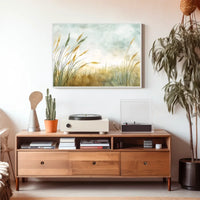 Serene Meadow Abstract Watercolor Landscape Poster