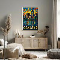 Oakland Skyline Mosaic Poster