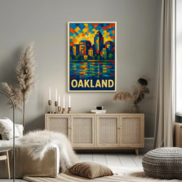 Oakland Skyline Mosaic Poster