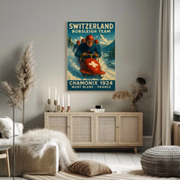 Switzerland Bobsleigh Team Chamonix Poster