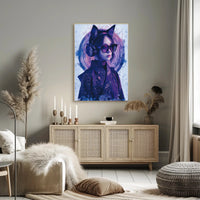 Futuristic Fashion Portrait Art Print for Home Decor PosterGoat