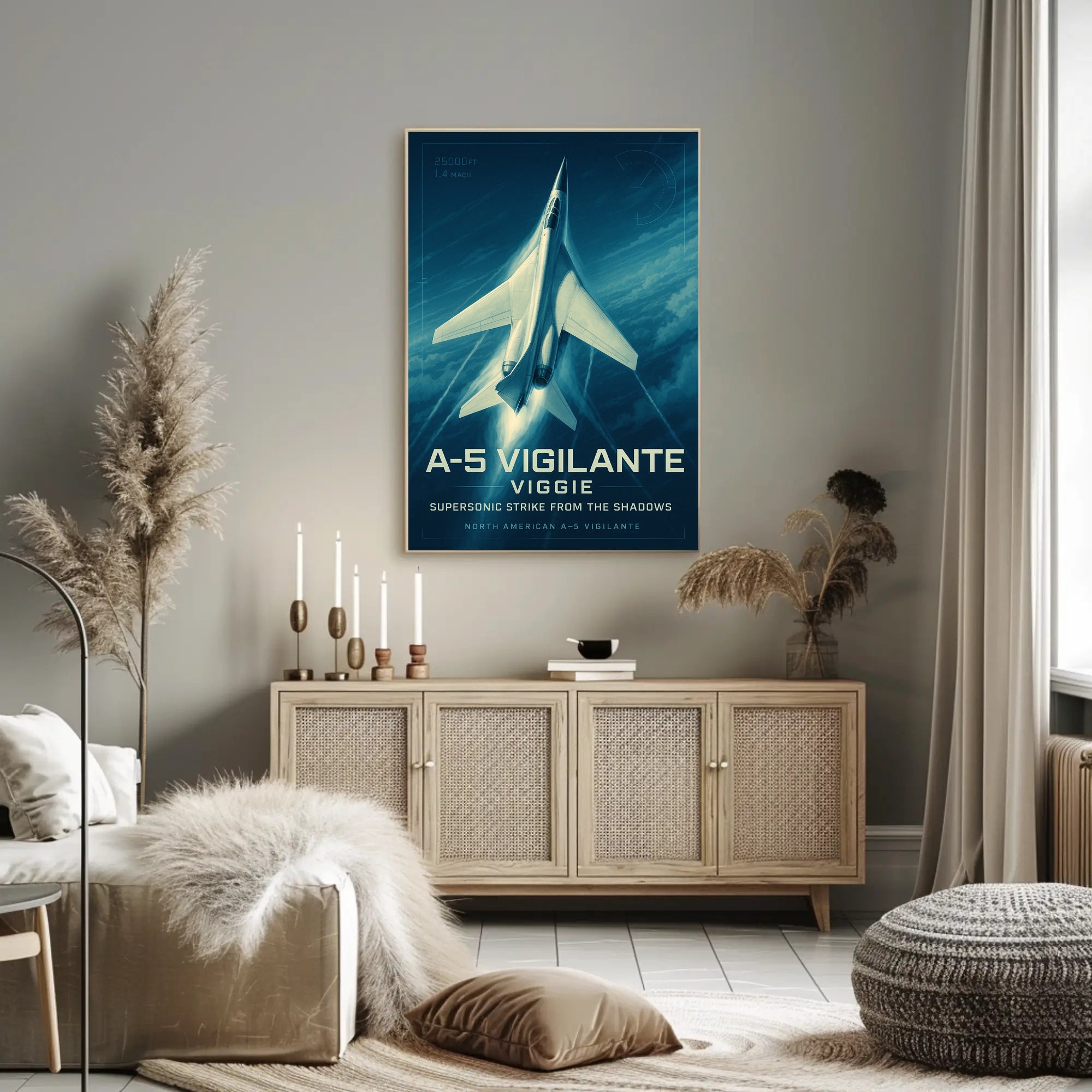 Supersonic Aircraft A-5 Vigilante Art Military Recruitment Poster