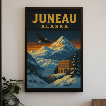 Juneau's Majestic Wilderness Adventure Travel Poster