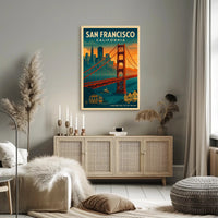 San Francisco Vintage Travel Poster Wall Art