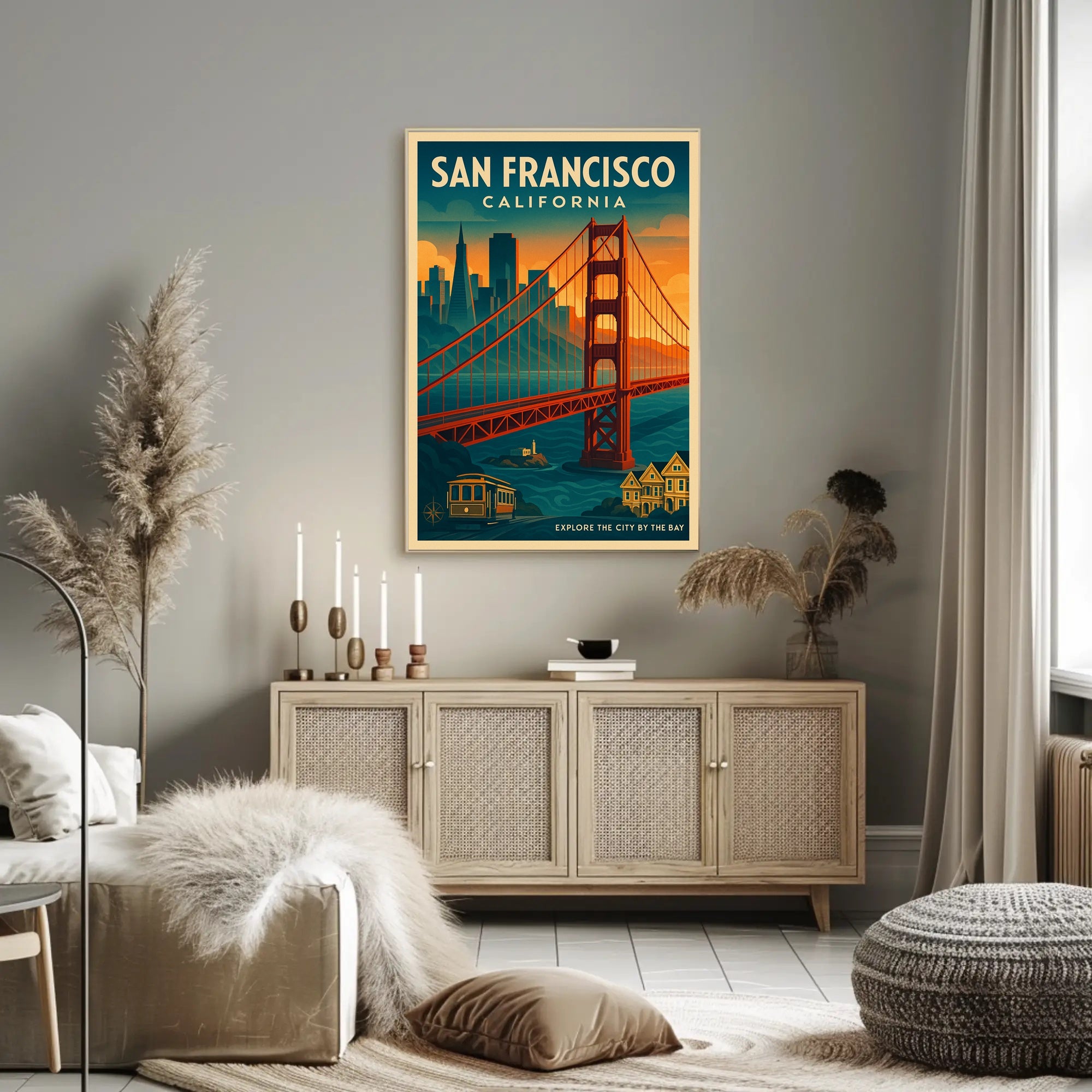 San Francisco Vintage Travel Poster Wall Art