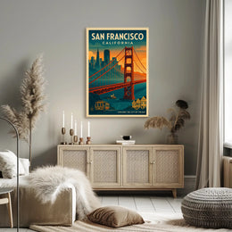 San Francisco Vintage Travel Poster Wall Art