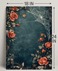 Roses And Webs Poster