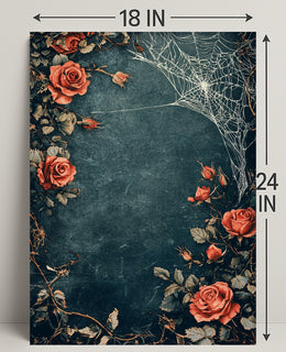 Roses And Webs Poster