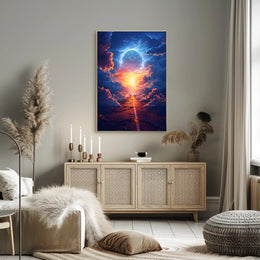 Surreal Time Travel Adventure in Futuristic Sci-Fi Poster PosterGoat