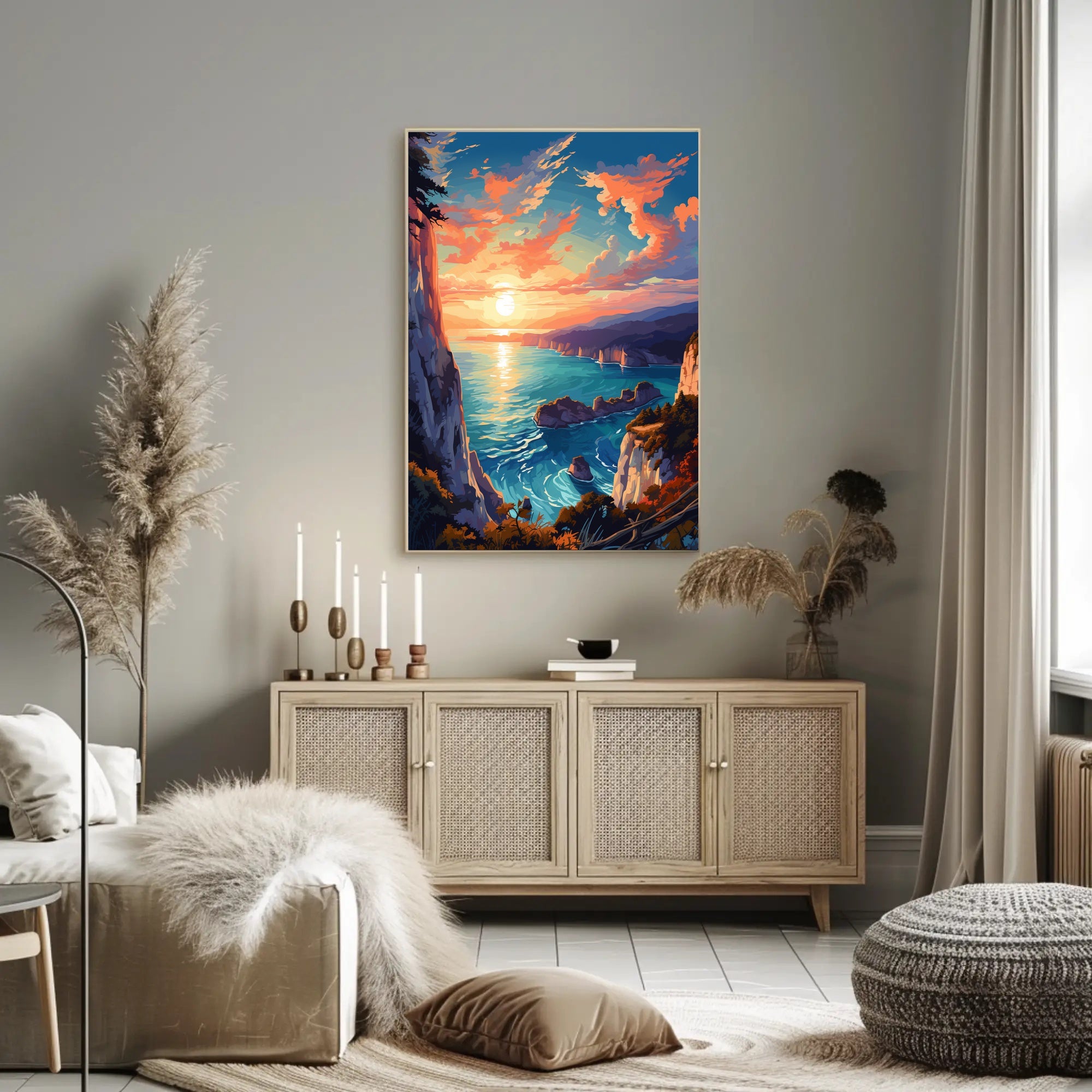 Coastal Sunset Serenity Poster