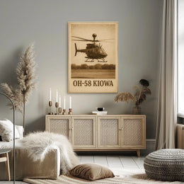 OH-58 Kiowa Helicopter Poster