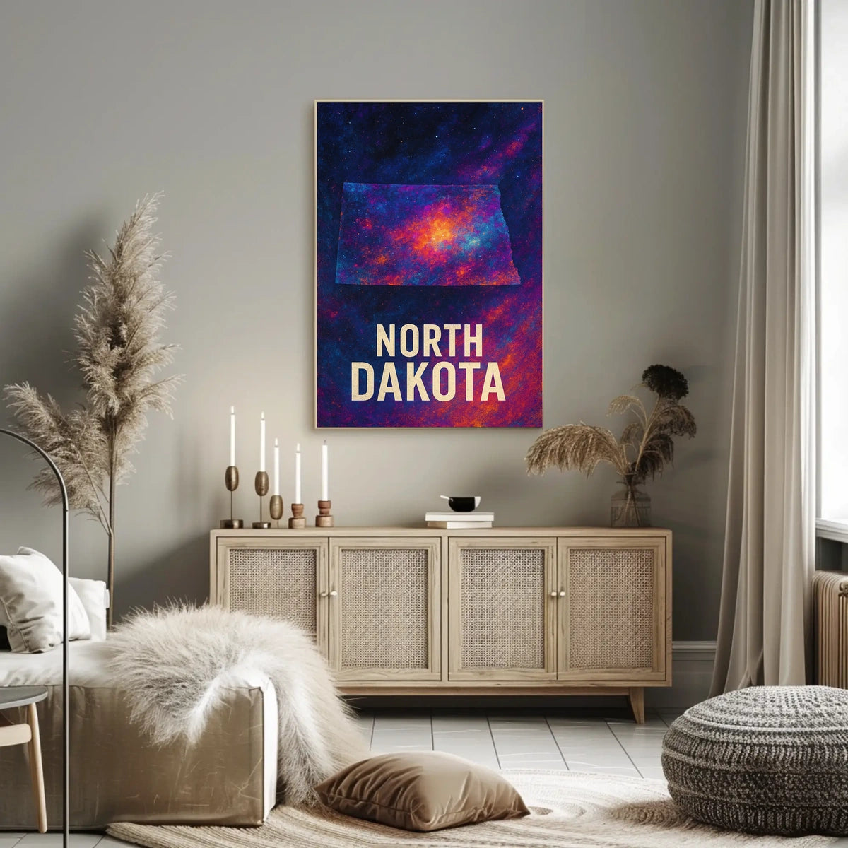 North Dakota Cosmic Landscape Poster