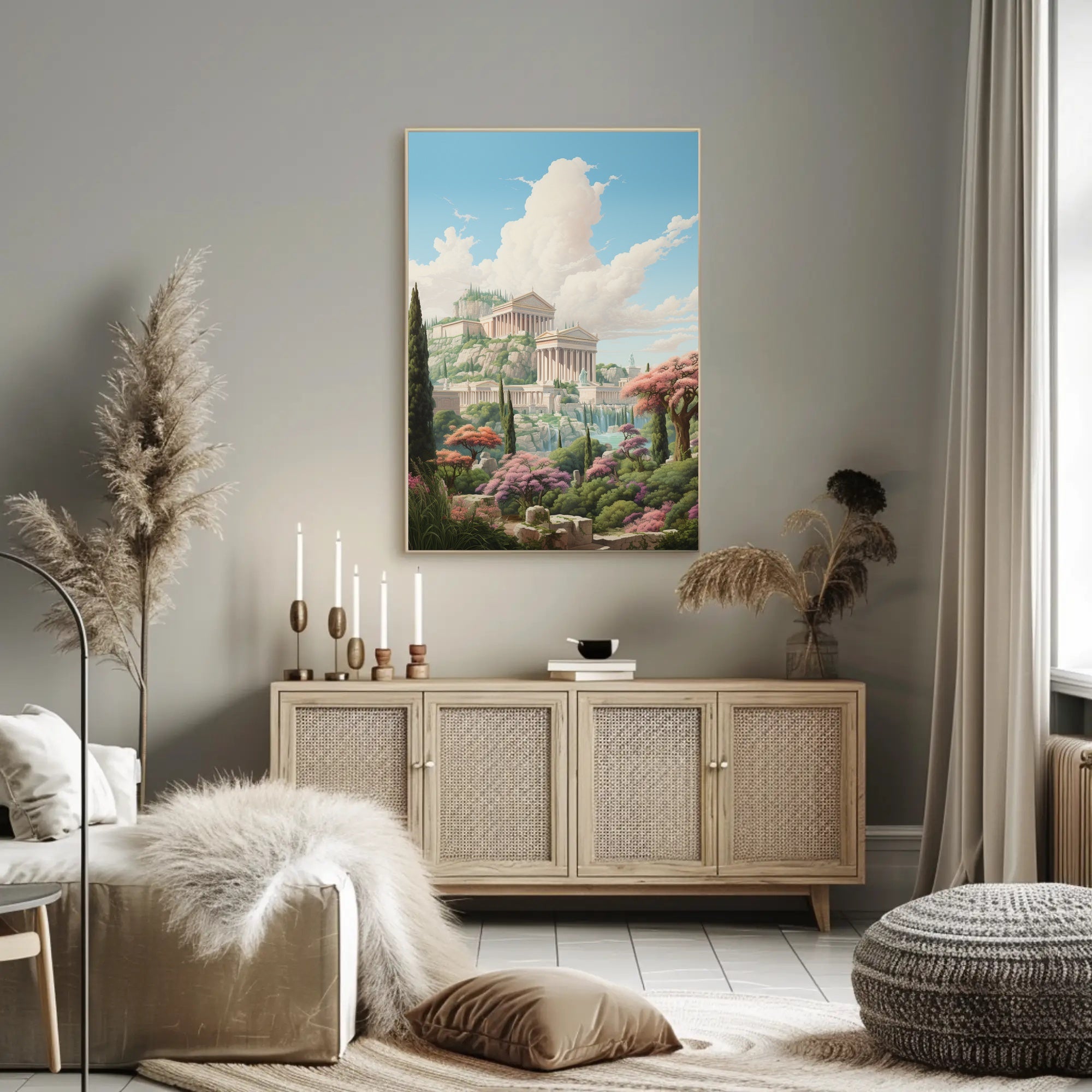 Ancient Elegance Neoclassical Art Cultural Heritage Poster