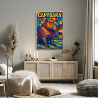 Capybara Mosaic Art Poster
