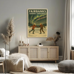 Fairbanks Aurora Christmas Poster
