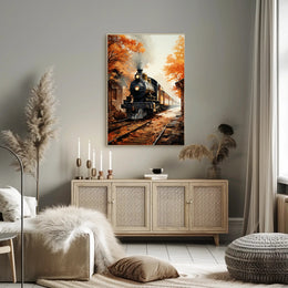 Autumn Train Journey Poster