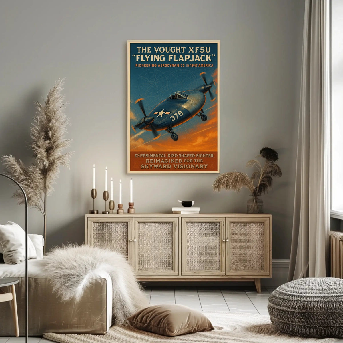 The Vought Xf5U Flying Flapjack Poster