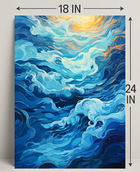 Oceanic Whirl Poster