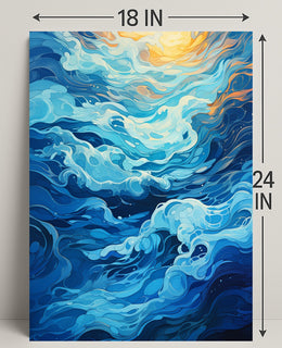 Oceanic Whirl Poster