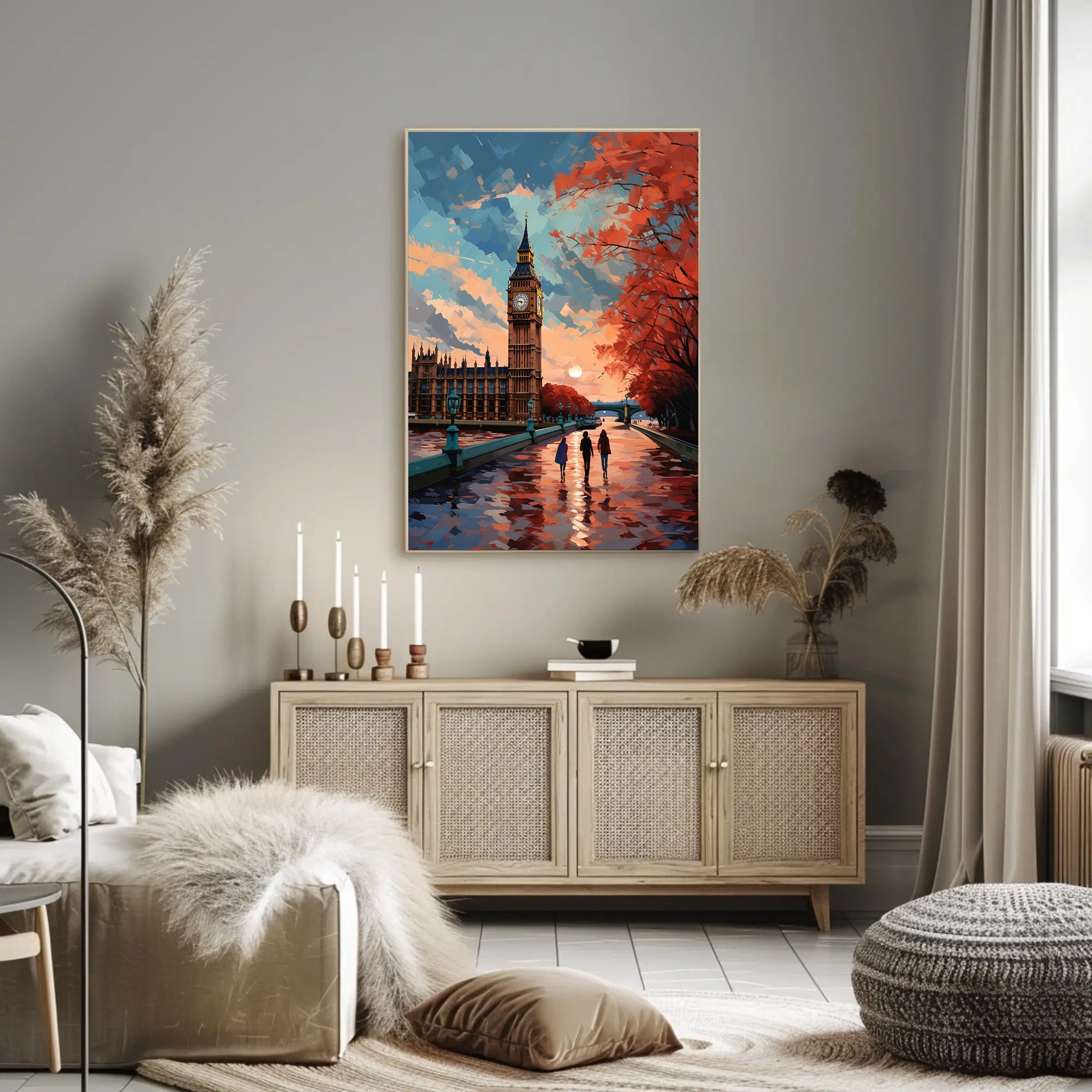 Autumn Stroll By Big Ben Poster PosterGoat