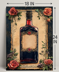 Vintage Elegance Rose-Embellished Poster