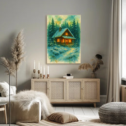 Cozy Winter Cabin Poster